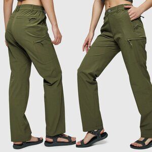 Meir Women's Quick Dry Cargo Pants Lightweight Performance Hiking Pants 34 Olive